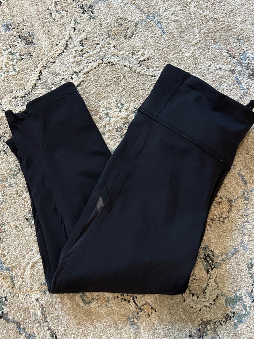 lululemon athletica crop Leggings with delicate punch out and mesh detail